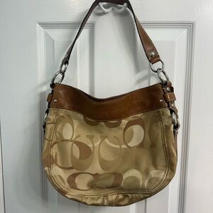 Coach - Vintage brown fabric and leather.
